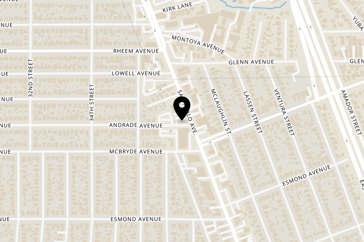 Map showing the location of Five Star Chicken Richmond Five Star Chicken on 12951 San Pablo Ave in Richmond
